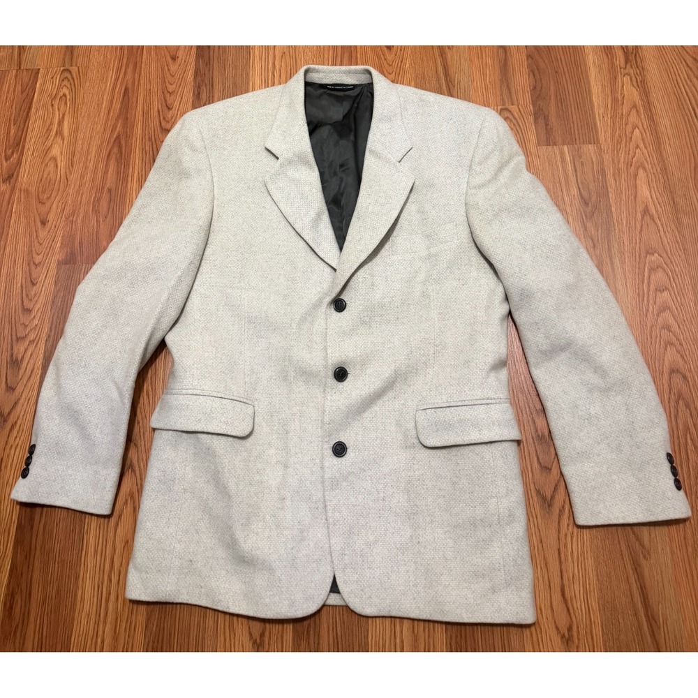 Spiegel Blazer 40R Cashmere Wool Sport Coat Gray 3 Button Made In Canada